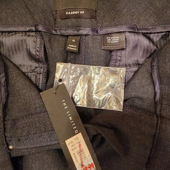 The Limited Cassidy Fit Charcoal Slacks NWT - Sz 10 - Picture 4 of 4